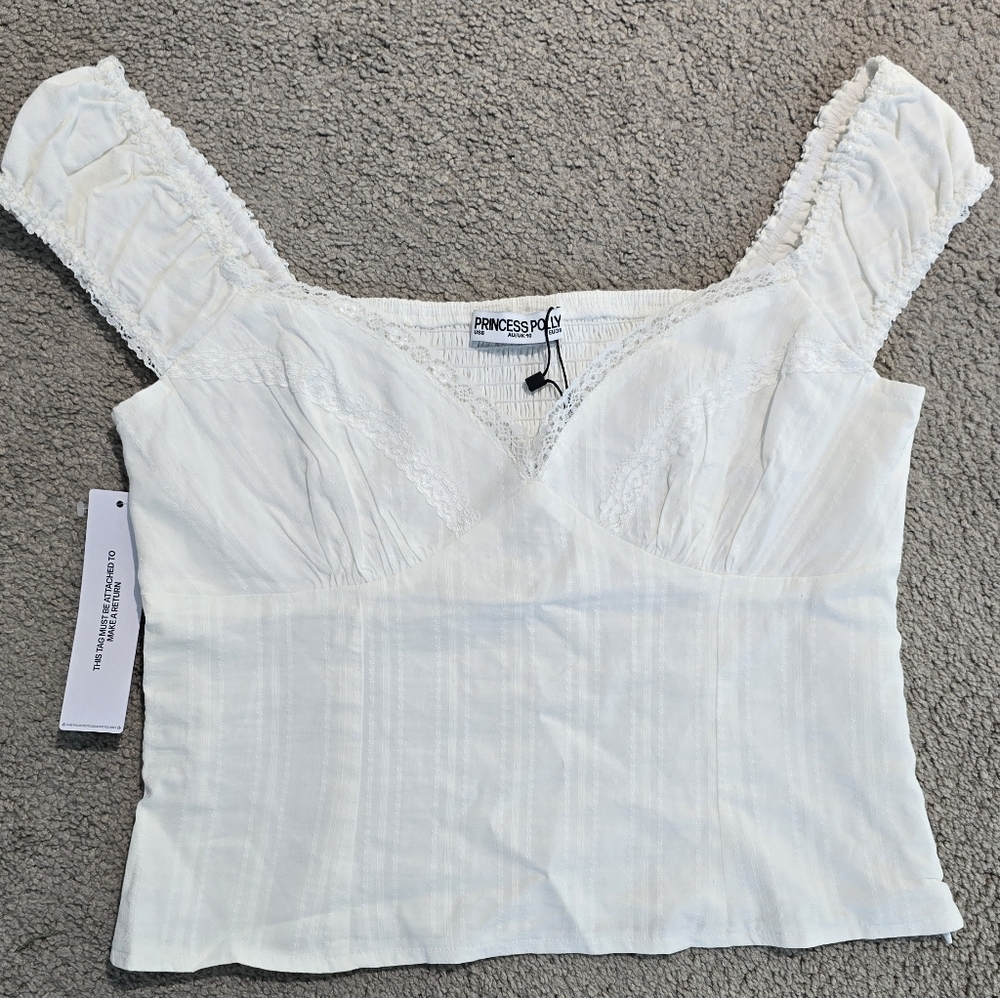 Princess Polly White Fyrie Blouse